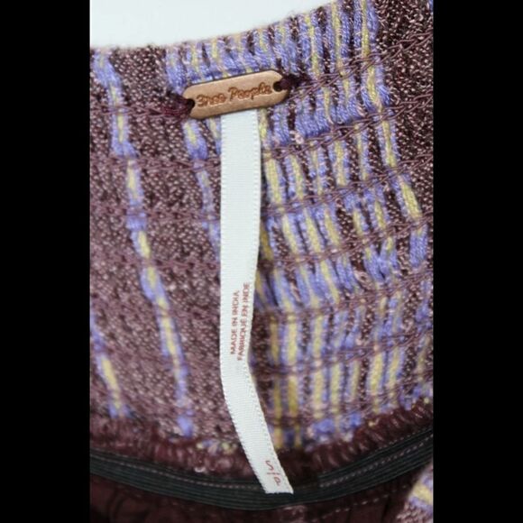 Free People She Will Be Loved Shorts Size S Loose Fit Stripe Purple OB955987S - Picture 2 of 6